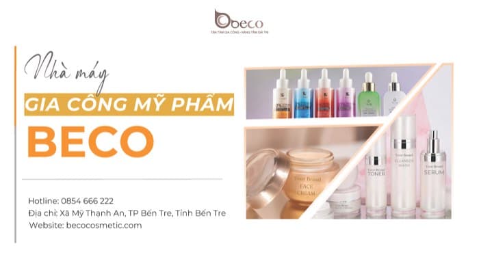 Trang bìa catalogue gia công mỹ phẩm BECO
