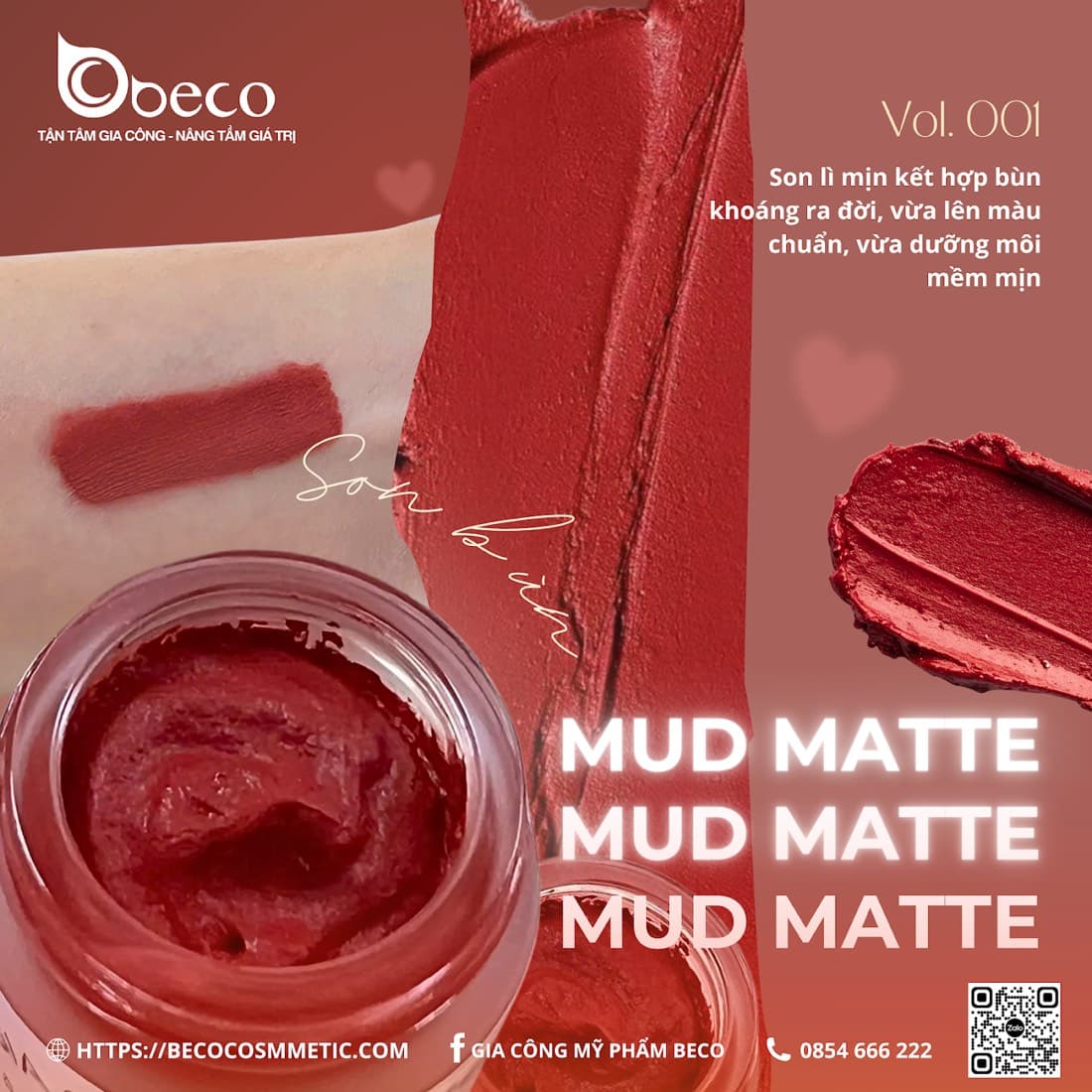 Son bùn Mud Matte do BECO sản xuất và thiết kế bao bì
