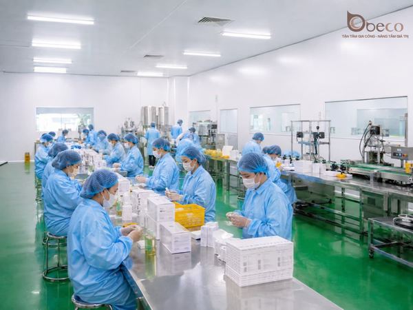 Chuyền đóng hộp thành phẩm tại nhà máy BECO